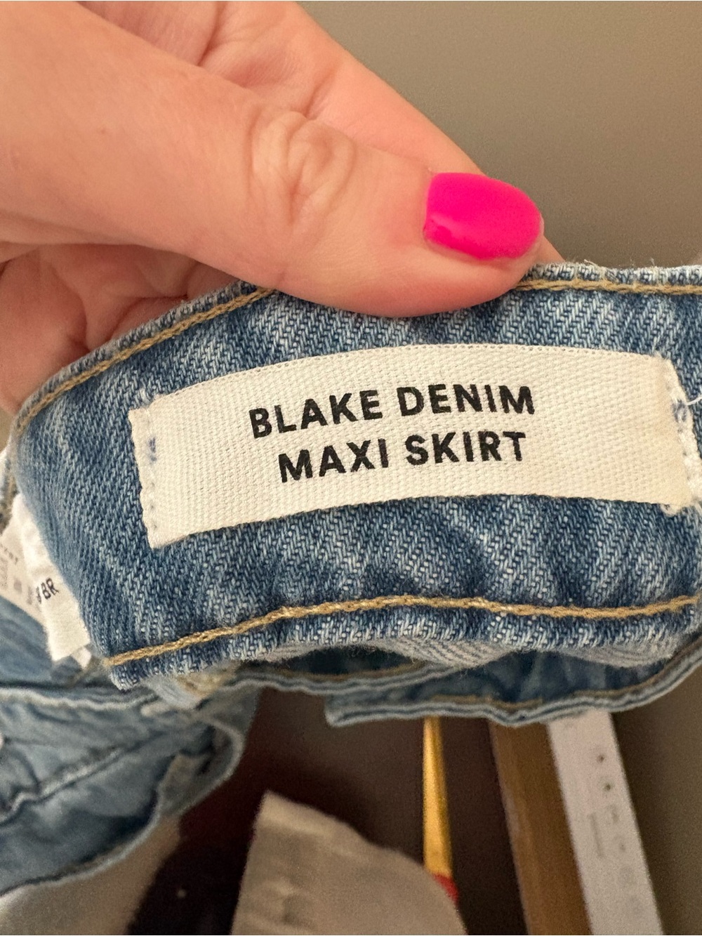 Cotton On Classic Light Wash Denim Maxi Jean Skirt NWTS Size 4 - Picture 4 of 6